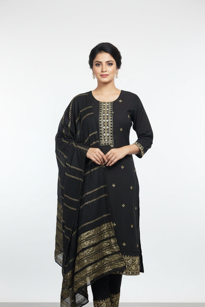 S3564 COTTON 3 PIECE READYMADE SET