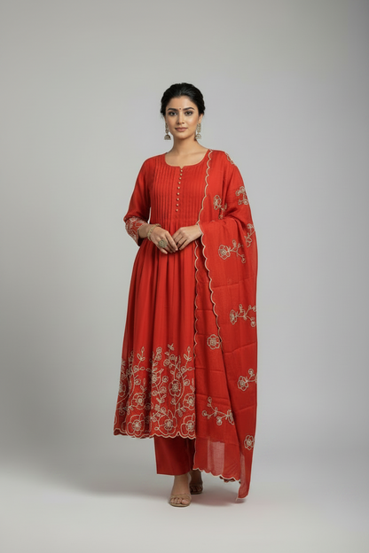 S 3618 mulchanderi 3 piece readymade