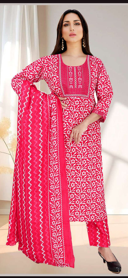 S 1890 Cotton 3 pcs Salwar Batique Print