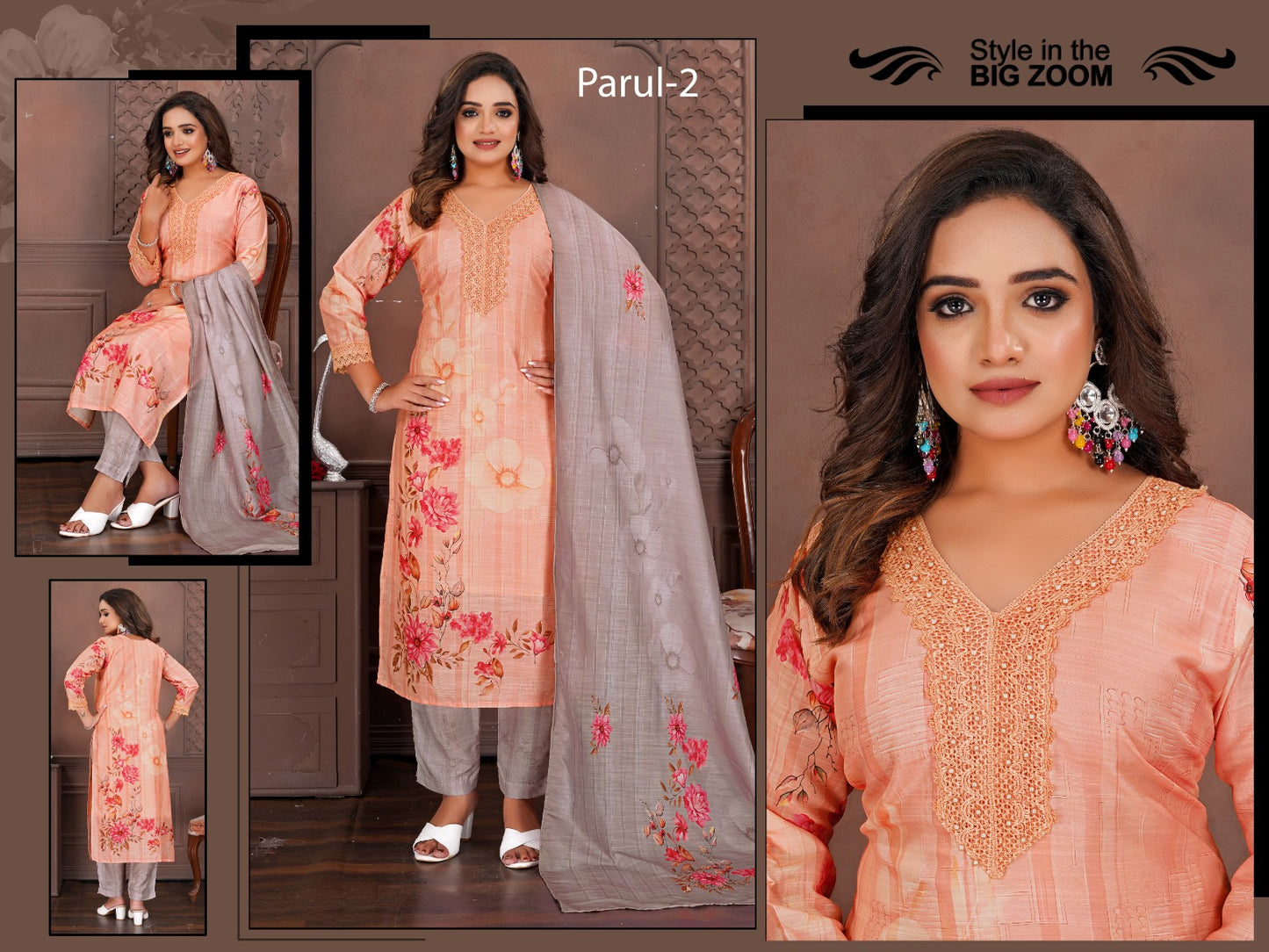 3 pcs Readymade party wear